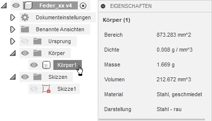 Software CAD - Tutorial - Analyse - Fusion 360 - Body-Eigenschaften.gif