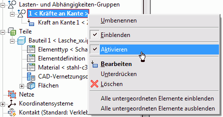 Software FEM - Tutorial - Belastung - Multiphysics - Kraftgruppe aktivieren.gif