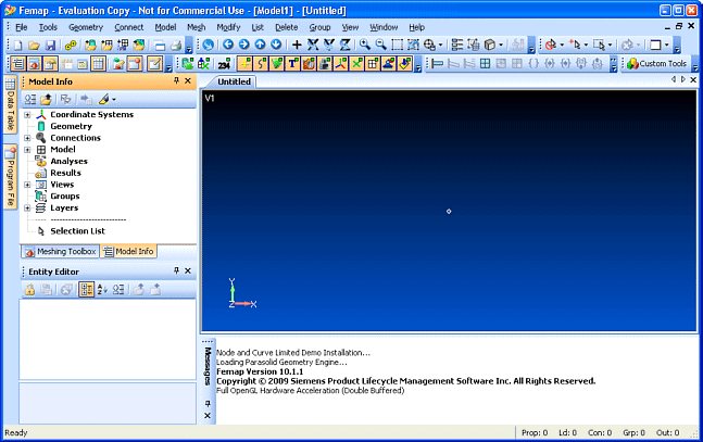 Software FEM - Tutorial - Einleitung - femap-defaultlayout.gif