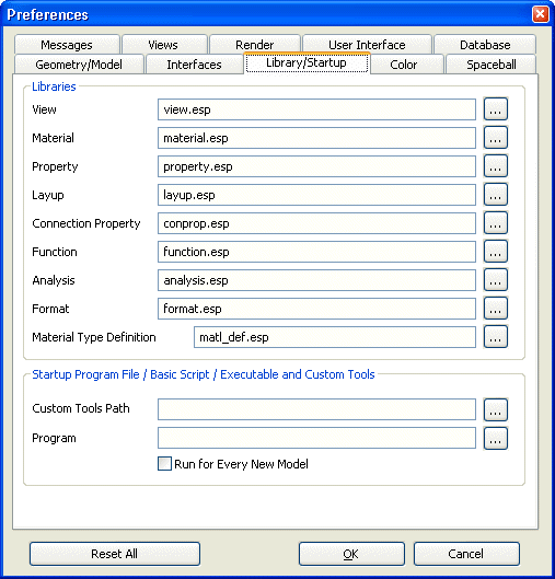 Software FEM - Tutorial - FEM-Prozess - Physik - dialog library preferences.gif